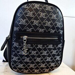 Juicy Couture Black Crystal Crush Medium Backpack NWT